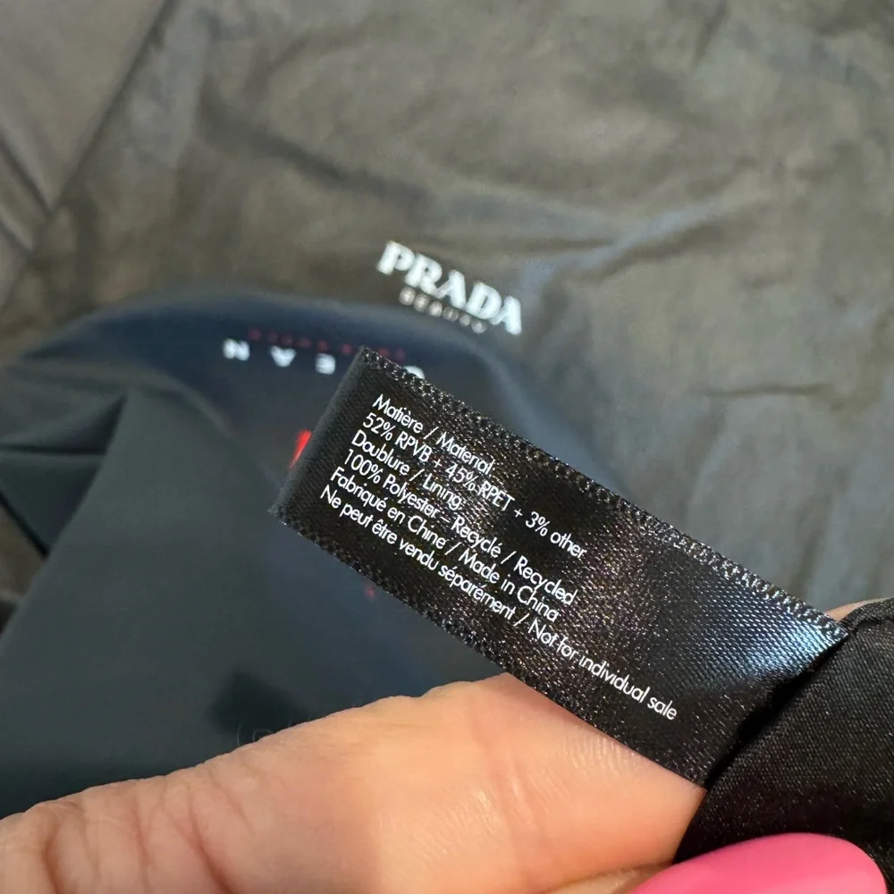Prada Beauty Navy Blue and Red Ocean Sling Bag w/Dust Bag NWT